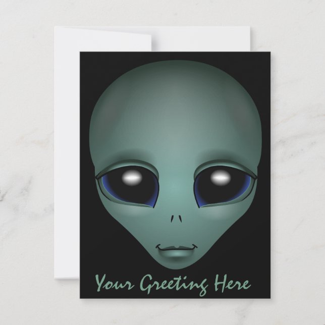 Personlig för utländska inbjudningar Cute Alien Ar (Framsida)