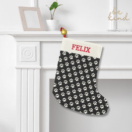 Personlig för utskrift av julklapp med svart Namn Liten Julstrumpa