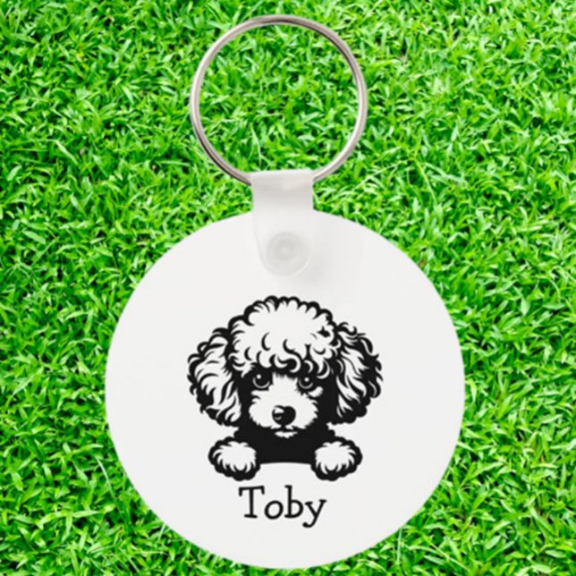 Personlig för valpen pudel nyckelring ( These make wonderful gifts for anyone who adores their  poodle)