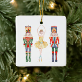 Personlig för vattenfärg Nutcracker Ballet Julgransprydnad Keramik