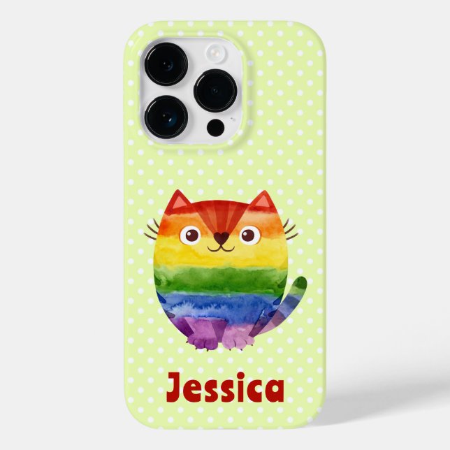 Personlig för vattenfärgen Cute Pride Kattunge (Baksida)
