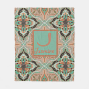 Personlig för vattenfärgen Moroccan Pastel Blommig Fleecefilt