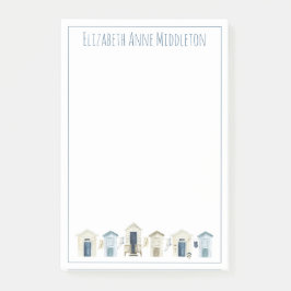 Personlig för vattenfärgsbussar med kustremsa post-it block