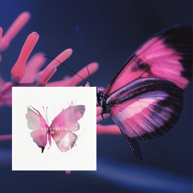 Personlig för vattenfärgsfjäder för babyskor pappersservett (Skapare uppladdad)