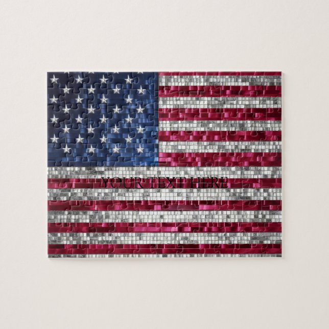 Personlig Förenade kungariket Flagga Jigszawa Puzz Pussel (Horisontell)