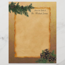 Personlig Forest Parchment Letterhead lakan