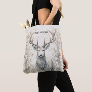 Personlig Forest Stag Tote Bag Nature-Inspired Tygkasse