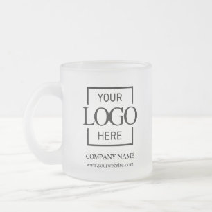 Personlig företagslogotypbranding frostad glasmugg
