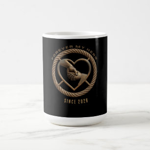 Personlig Forever My Hero Förälder Barn Hjärta Le Kaffemugg