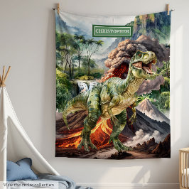 Personlig Förhistorisk Dinosaur Blanket-Anpassning Fleecefilt