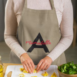 Personlig Förkläde<br><div class="desc">Personlig monogramplatta. Finns i vit,  khaki och citrongult</div>