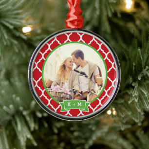 Personlig Förlovning Photo Monogram Ornament