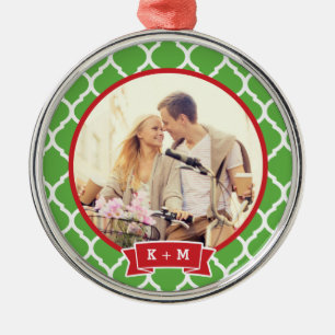 Personlig Förlovning Photo Monogram Ornament