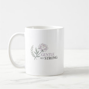 Personlig försiktig men stark sjuksköterska botani kaffemugg