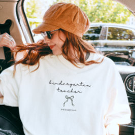 Personlig förskollärare Svart Båge Script T Shirt