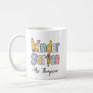 Personlig förskollärarens namn Pastell Arts Kaffemugg