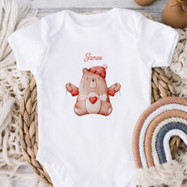 Personlig första Alla hjärtans dag Baby Bodysuit T Shirt