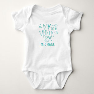 Personlig Första Alla Hjärtans Dag för Babypojkar T Shirt