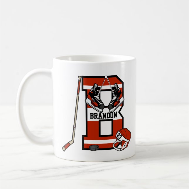 Personlig Första B ishockey Kaffemugg (Vänster)