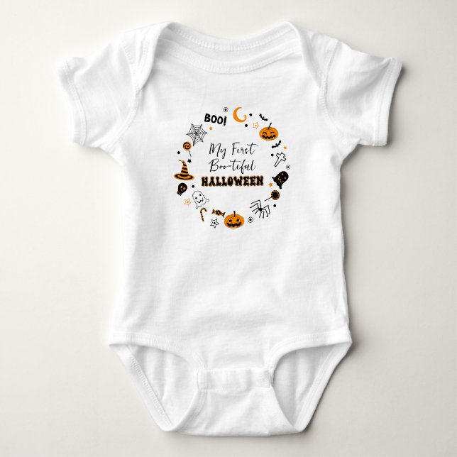 Personlig Första Boo-tiful Halloween! T Shirt (Framsida)