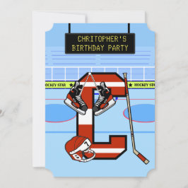 Personlig Första brev C ishockey Inbjudningar