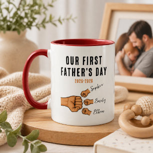 Personlig Första Fars Dag Mugg Ny Pappa