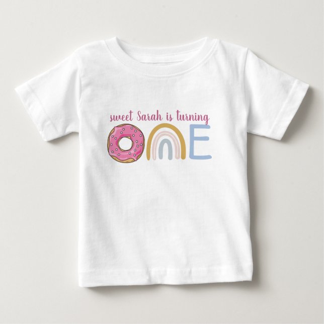 Personlig Första Födelsedag T Shirt (Framsida)