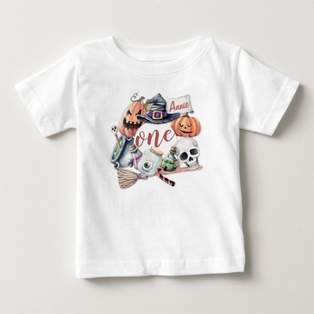 Personlig Första födelsedagen Halloween | Ruffle T Shirt (Framsida)