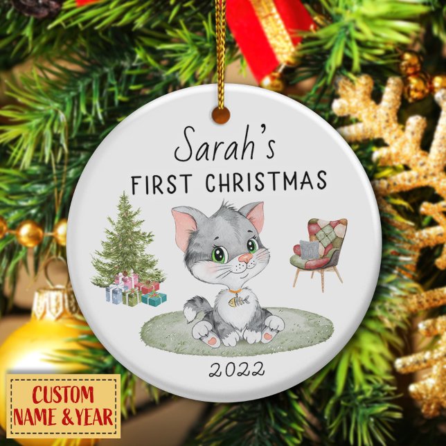 Personlig Första jul baby Julgransprydnad Keramik (Skapare uppladdad)
