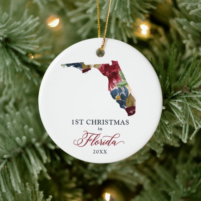 Personlig Första jul i delstaten Florida Julgransprydnad Keramik (Träd)