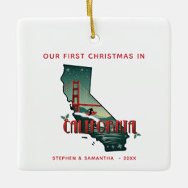 Personlig Första jul i Kalifornien Julgransprydnad Keramik