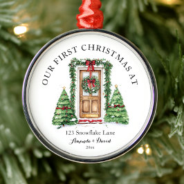 Personlig Första jul i vårt nya hem Julgransprydnad Metall