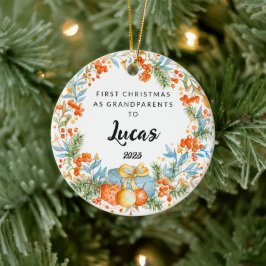 Personlig Första jul som farföräldrar Julgransprydnad Keramik