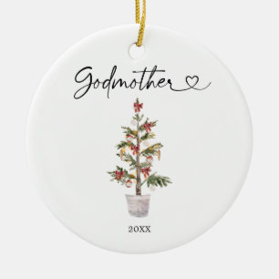 Personlig Första jul som Godmoder Ornament