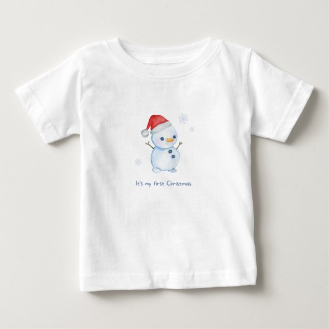 Personlig "Första jul" T-shirt (Framsida)