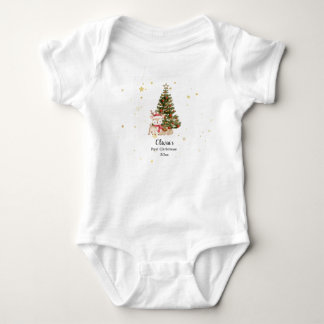 Personlig första julen babykudde t shirt