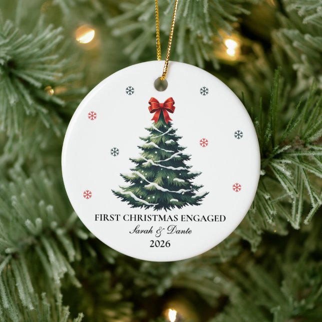 Personlig Första julens Förlovning Ornament (Träd)