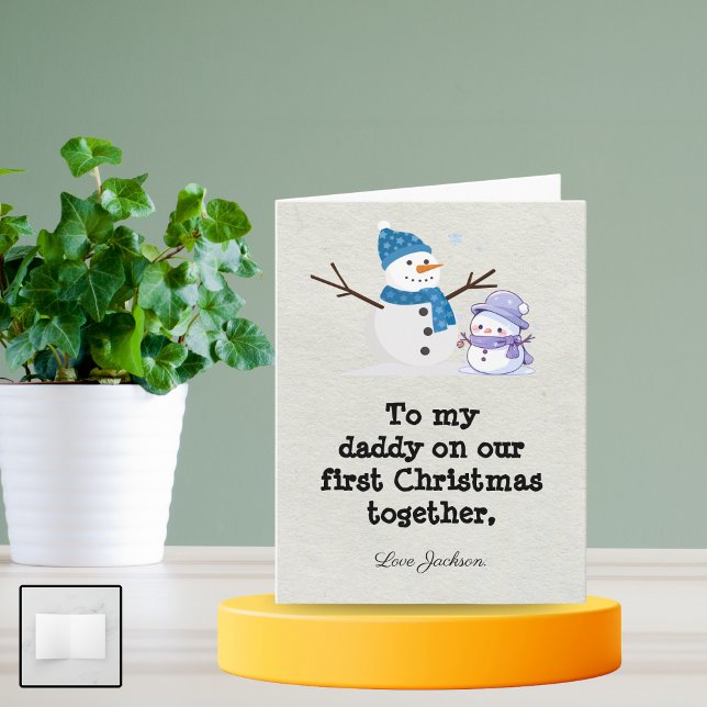 Personlig Första julkortet för ny pappa Inbjudan (Personalized First Christmas Card for New Dad)
