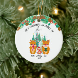 Personlig Första julrenen Julgransprydnad Keramik