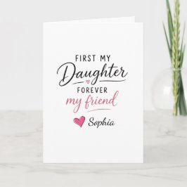 Personlig Första Min Dotter För Evigt Min Vän Kort