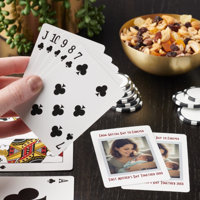 Personlig Första Mors Dag Efter Adoption Casinokort (På plats)
