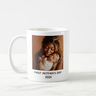 Personlig Första Mors Dag Ny Mamma Baby Foto Kaffemugg