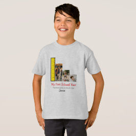 Personlig Första Skoldagen Foto Milstolpe T Shirt