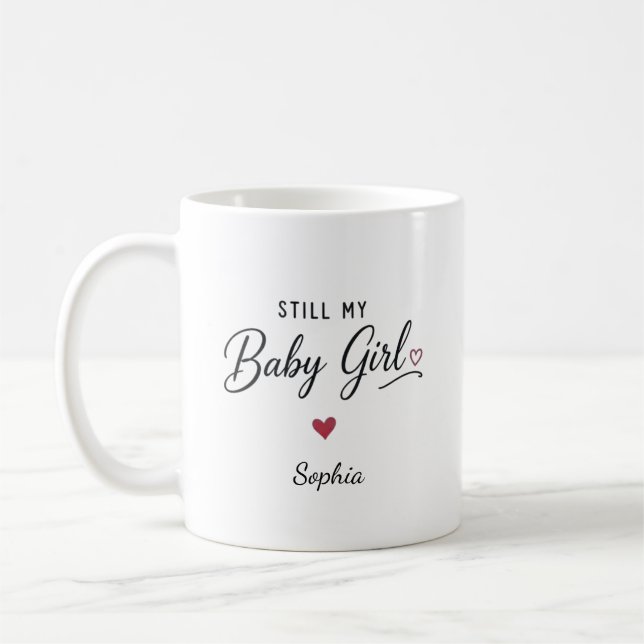 Personlig Fortfarande Min Tjej Kaffemugg (Vänster)