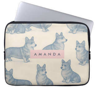 Personlig förtjusande Corgi-mönster Laptop Fodral