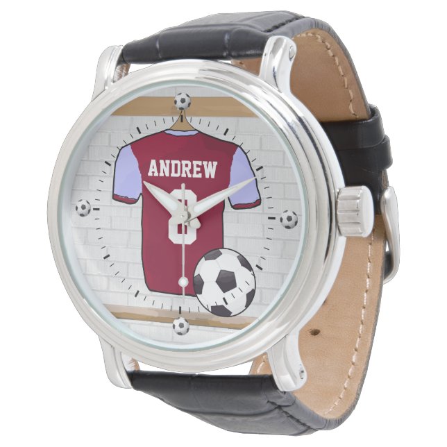 Personlig fotboll armbandsur (Vinklad)
