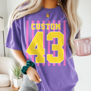 Personlig Fotboll Baseboll Lag Namn Nummer T Shirt