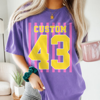 Personlig Fotboll Baseboll Lag Namn Nummer T Shirt