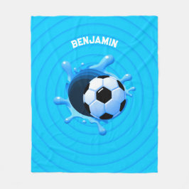 Personlig Fotboll, blad Fleecefilt
