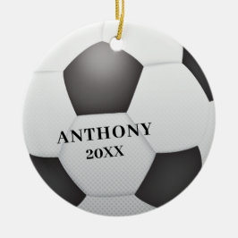 Personlig Fotboll Jul Julgransprydnad Keramik